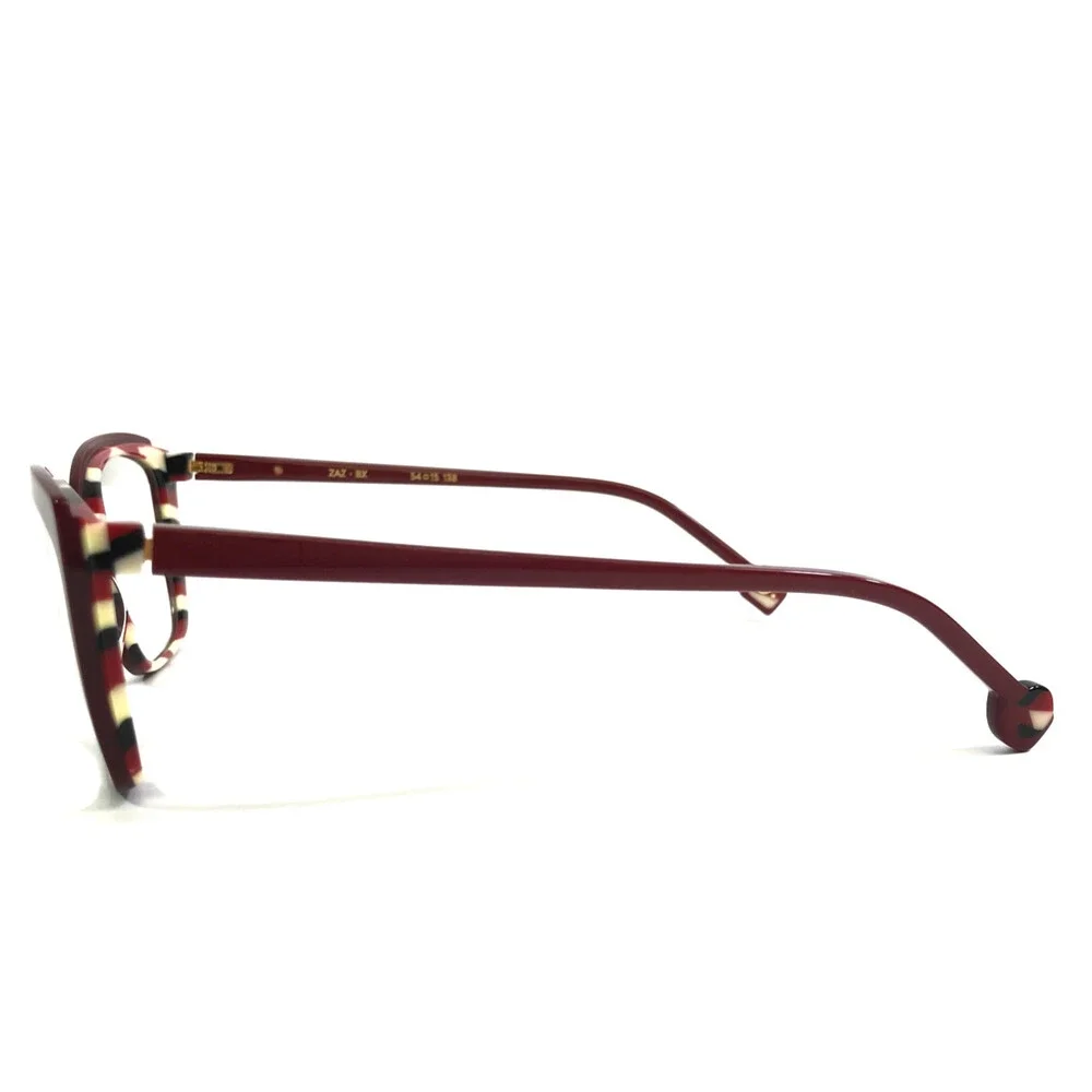 Etnia Barcelona Eyeglasses Frames ZAZ BX Bordeaux Red Cat Eye Full Rim 54-15-138